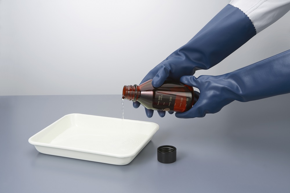 ユース画像(ニトリルゴム製化学防護手袋 ロングタイプ)