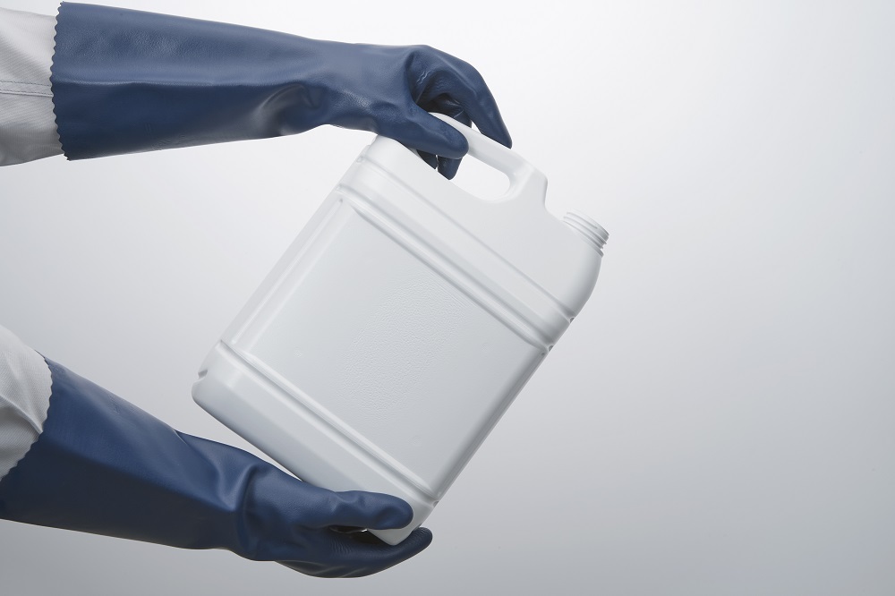 ユース画像(ニトリルゴム製化学防護手袋 厚手ロングタイプ)