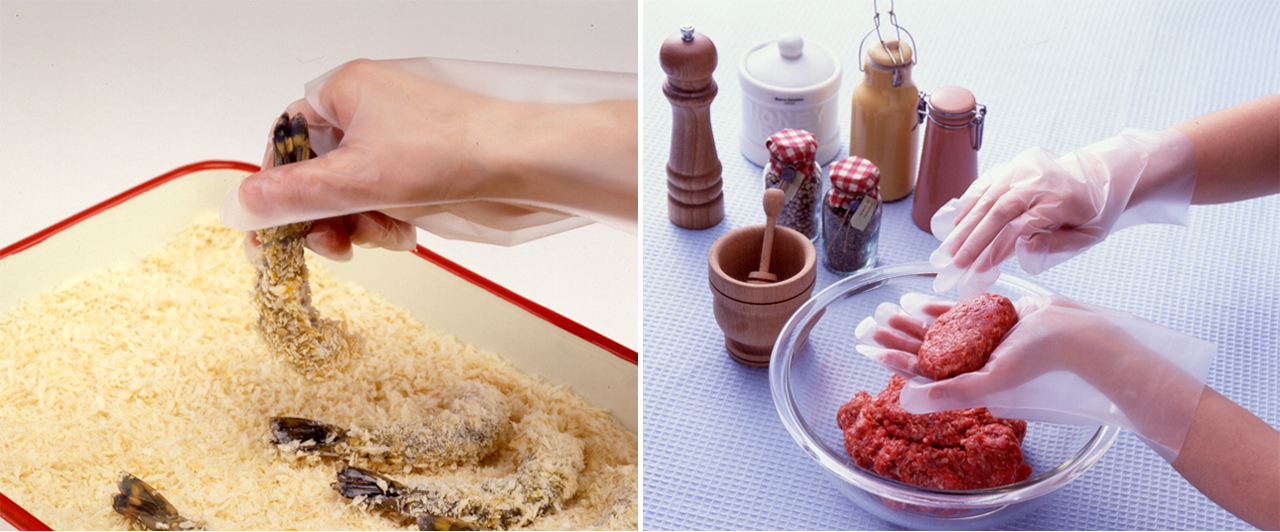 食品に直接触れる作業にも使える